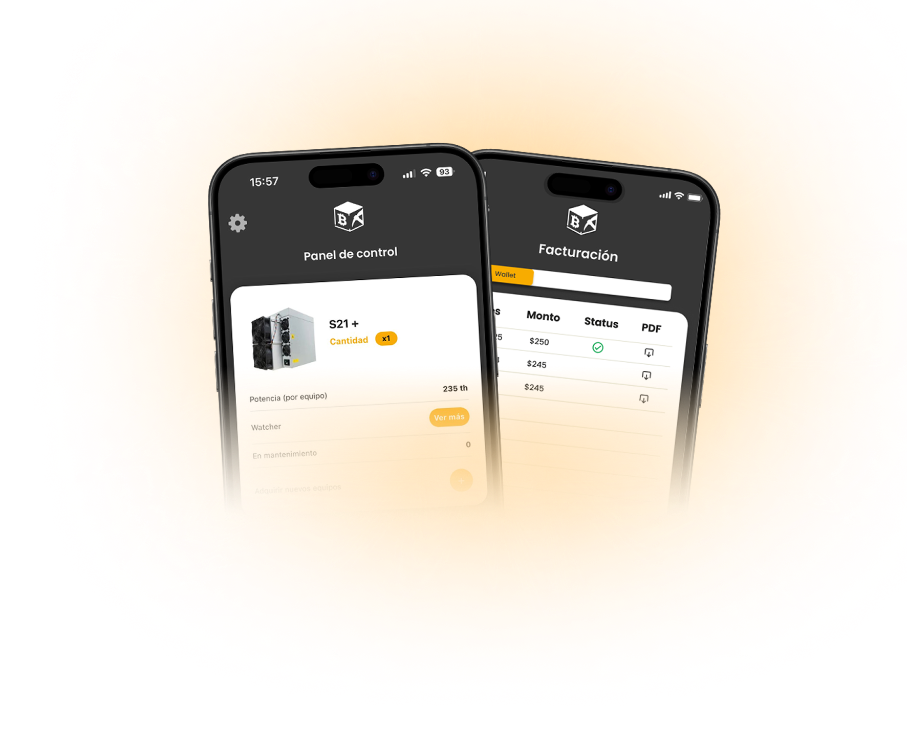 App CoinBox en iPhone